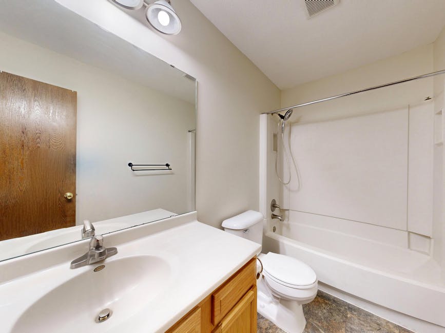 Renovated bathroom interior
